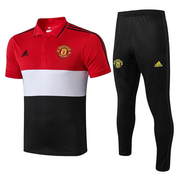 Replicas Polo Manchester United Conjunto Completo 2019/20 Rojo Blanco Negro